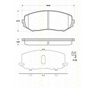 Triscan 8110 69018 Kit de plaquettes de frein, frein à disque