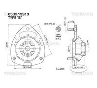 TRISCAN Coupelle d'amortisseur Coupelle d'Amortisseur 8500 13913