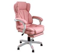 TRISENS Chaise de bureau ergonomique avec dossier flexible et appui-tête - Chaise de bureau confortable pour bureau, chaise pivotante, fauteuil de bureau - Rose