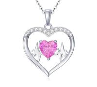 TRISHULA Collier battement de cœur en argent sterling 925 - Ligne de vie - Pulse - Pendentif - Cadeau pour sœur malade, remise de diplôme, sœur malade, semaine