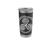 Triskel ou Triskel Symbole Celtique du Mouvement Éternel Gobelet isotherme en acier inoxydable double paroi