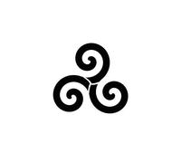 Triskele Bretagne Breizh autocollant adhésif sticker logo 463 - Taille : 8 cm