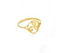Triskele Triskelion Ring Stainless Steel Triple Spiral Amulet Finger Rings Vintage Jewelry Birthday Gift for Women