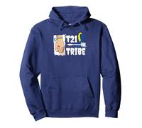 Trisomie 21 Neurologie - Down Syndrome Sweat à Capuche, Unisexe pour Adultes, Bleu Marine, L