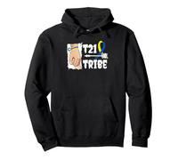 Trisomie 21 Neurologie - Down Syndrome Sweat à Capuche, Unisexe pour Adultes, Noir, S