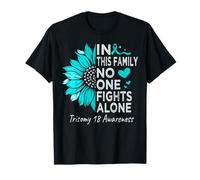 Trisomy 18 Prise de Conscience du Tournesol Support Trisomie 18 Guerrier T-Shirt