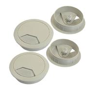 Trisoye 4 Pcs 5cm de Diametre Grommet Gris Clair Couvercle de Trou de Cable pour Bureau d'ordinateur