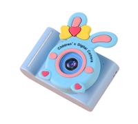 Trisoye A16S HD Double Objectif 4000W Pixel Double Caméra Avant Arrière Carte Mémoire Batterie Lithium Caméra pour Enfants,Bleu