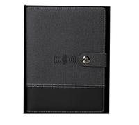 Trisoye Carnet de Voyage Professionnel A5 Manager Bag Portable avec de Chargeur de Batterie de Banque D'Alimentation et Support Mobile de Chargement Sans