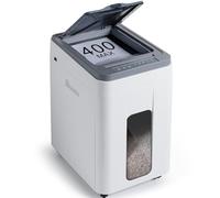 Trisruvian Destructeur Documents Broyeur Papier: 400 Feuilles Automatique P5 Micro-Coupe Bac 50L | Détruit Cartes Plastique Agrafes pour Comptable Bureau Maison Médical École Professionnels