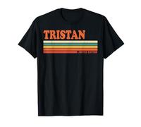 Tristan Rétro Personnalisé Prénom Vintage Rayures T-Shirt