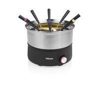 Tristar Appareil à Fondue Électrique, Capacité 1.5 L, 2-en-1 avec Fonction Crêpe, Thermostat Réglable, Pièces Compatibles Lave-vaisselle, Sans PFAS, jusqu’à 8 personnes, FO-1110