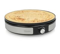 Tristar crêpière BP-2639 - ø33 cm - 1 grande crêpe ou 7 petites crêpes à la fois - Plaque amovible - 1 500 W, Noir