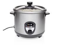 Tristar Cuiseur à riz, 1,5 L, riz pouvant accueillir jusqu'à 10 personnes sans le brûler, avec fonction maintien au chaud, 500 W, noir, acier inoxydable, RK-6127