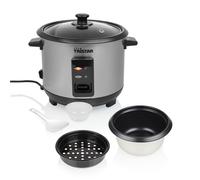 Tristar Cuiseur à Riz 1 L, Jusquà 5 Portions, Corps en Acier Inoxydable, Bol Antiadhésif, Plateau Vapeur, Fonction Maintien au Chaud, 400 W, RK-6144