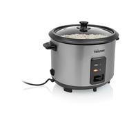 Tristar Cuiseur à Riz, Capacité 1,8 L, Corps en Acier Inoxydable avec Couvercle en Verre, Bol Intérieur Antiadhésif, Arrêt Automatique et Fonction Maintien au Chaud, 700 W, RK-6148