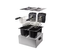 Tristar FR-6937 Double friteuse zone froide 6 l 2x 1800 W argent (mat)