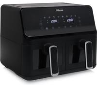 Tristar FR-9040 Double friteuse 2700 W Fonction air chaud, fonction minuterie, revêtement antiadhésif, température préréglée Noir (FR-9040)