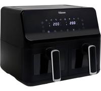 Tristar FR-9040 Friteuse double 8 l 2700 W fonction chaleur tournante, fonction minuteur, revêtement anti-adhésif, présélection de la température noir
