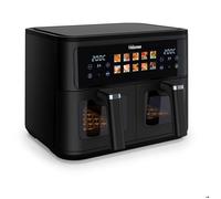 Tristar Friteuse à Air Double Panier, Capacité Totale 9 L, 2500W, 10 Programmes, Écran Digital, Fenêtres de Cuisson, Revêtement sans PFAS, Minuterie Réglable, FR-9075