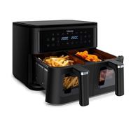 Tristar Friteuse à Air Double Panier, 9 L, 10 Programmes, Écran Tactile, Fenêtres de Cuisson, Sans PFAS, Cuisson Saine Sans Huile, 2500 W, FR-9429, Noir
