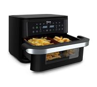 Tristar Friteuse Sans Huile Dualzone Flex, 10 L, 2800 W, 8 Programmes, Écran Digital, Cuisson Sans Huile, Arrêt Automatique, Revêtement Antiadhésif, Pièces Lavables, FR-9432, Noir