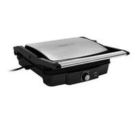gr-2853 Grille de contact - peut S'utiliser comme fer à repasser - avec thermostat, Noir et Acier inoxydable