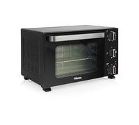 Tristar Mini Four 20 L, 1300 W, Chaleur en Haut et en Bas, Thermostat Réglable, Minuterie 60 Minutes, Porte Double Vitrage, Plaque et Grille, OV-3650