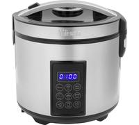 Tristar RK-6138 Cuiseur vapeur avec écran, fonction cuiseur de riz, revêtement anti-adhésif, avec verre doseur, fonction minuteur acier