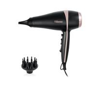 AudioSonic Sèche-cheveux HD2450 – 2200 W, ionique, concentrateur & diffuseur, 3 régl., 2 vit., Noir