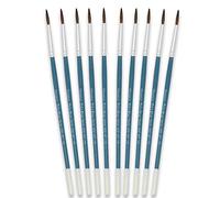 Tristar Série 202 Lot de 10 Pinceaux écoliers poils de poney naturels n°10 Vert