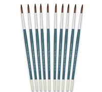 Tristar Série 202 Lot de 10 Pinceaux écoliers poils de poney naturels n°16 Vert