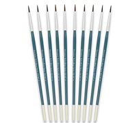 Tristar Série 202 Lot de 10 Pinceaux écoliers poils de poney naturels n°4 Vert