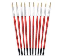 Tristar Série 308 Lot de 10 Brosses rondes en soie de porc n°10 Rouge