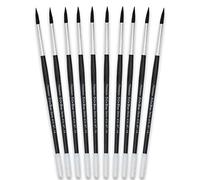 TRISTAR Série 410 Lot de 10 pinceaux ronds en poils petit gris et poney n°14