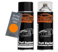 TRISTARcolor Bombe aérosol pour Fuji/Subaru G2U Tangeringe Orange Pe. +1K | Tangeringe Orange Perl, Peinture voiture, Kit peinture de base + vernis, bombes aérosols 400ml