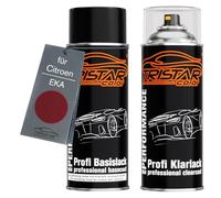 TRISTARcolor Bombe de peinture pour Citroen EKA Rouge Delage + vernis