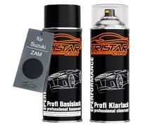 TRISTARcolor Bombe de peinture pour Suzuki ZAM Midnight Black Perl + vernis