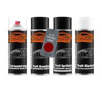 TRISTARcolor Ensemble de bombes de peinture Peinture voiture pour pare-chocs en plastique pour VW/Volkswagen LB3C Flame Red Metallic