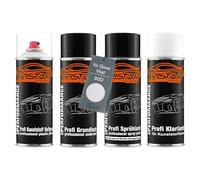 TRISTARcolor Ensemble de bombes de peinture Peinture voiture pour plastique pour Great Wall 90D Yun Jin Bai Perl apprêt adhérent, peinture de base, vernis transparent avec assouplissant