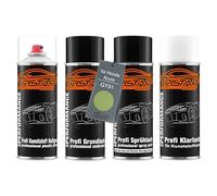 TRISTARcolor Ensemble de bombes de peinture Peinture voiture pour plastique pour Honda/Acura GY31 Wasabi Creme apprêt adhérent, peinture de base, vernis transparent avec assouplissant