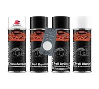 TRISTARcolor Ensemble de bombes de peinture Peinture voiture pour plastique pour Hyundai W6H Serenity White Perl apprêt adhérent, peinture de base, vernis transparent avec assouplissant
