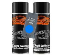 TRISTARcolor Peinture moto Kit bombes de peinture pour Suzuki Motorrad YC2 Candy Grand Blue Perl Peinture de fond peinture de base aérosol 400 ml
