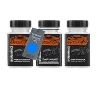 TRISTARcolor Peinture moto Kit crayon de retouche peinture pour Suzuki Motorrad YC2 Candy Grand Blue Perl Peinture de fond peinture de base vernis clair 50 ml chacun