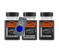 TRISTARcolor Peinture moto Kit crayon de retouche peinture pour Yamaha DPBMC Deep Purple Blue Perl Peinture de fond peinture de base vernis clair 50 ml chacun