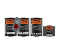 TRISTARcolor Peinture moto Kit pot prêt à la pulvérisation pour Harley Davidson DSW Mysterious Red Sunglow Metallic peinture de fond + peinture de base + vernis clair 2K 3,5 L