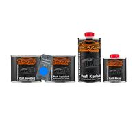 TRISTARcolor Peinture moto Kit pot prêt à la pulvérisation pour Suzuki Motorrad YC2 Candy Grand Blue Perl couche de fond + peinture de base + vernis clair 2K 1,75 L