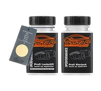 TRISTARcolor Peinture voiture Crayon de retouche peinture pour Austin Rover/MG/Morris/Roewe/Rover/Triumph 34 Jasmine Yellow Peinture de base vernis clair 50 ml chacun