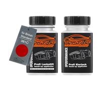 TRISTARcolor Peinture voiture Crayon de retouche peinture pour British Standard 381C Post Office Red Peinture de base vernis clair 50 ml chacun