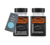 TRISTARcolor Peinture voiture Crayon de retouche peinture pour Citroen 8W5 Bleu Botticelli Peinture de base vernis clair 50 ml chacun